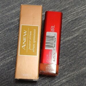 Avon Anew Skincare Serum Plus a Covergirl Lipstick.